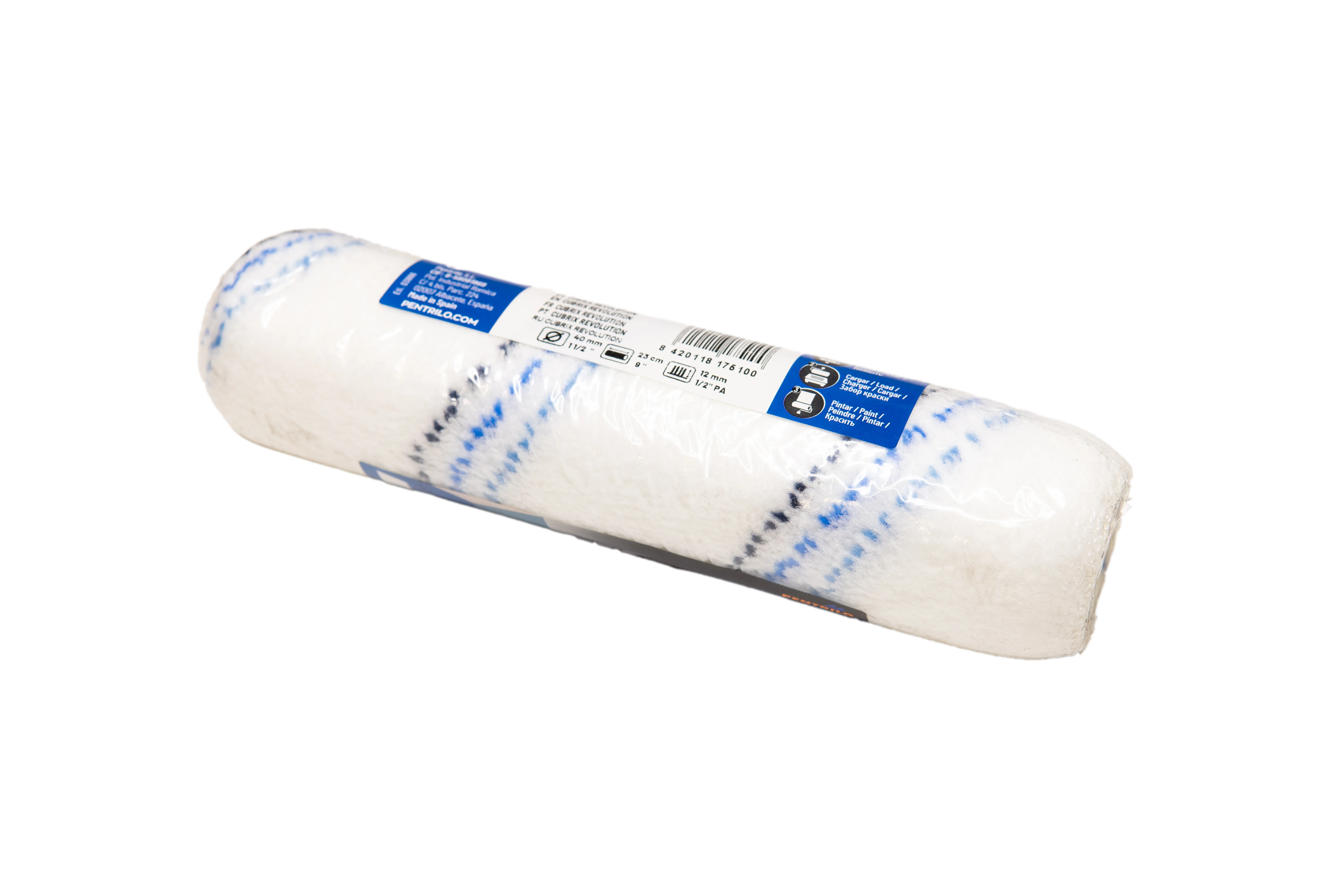 Decorazza - Валик PENTRILO Cubrix Revolution, Ecoblock, скрученный полиамид, покраска в один слой для стен и потолков
