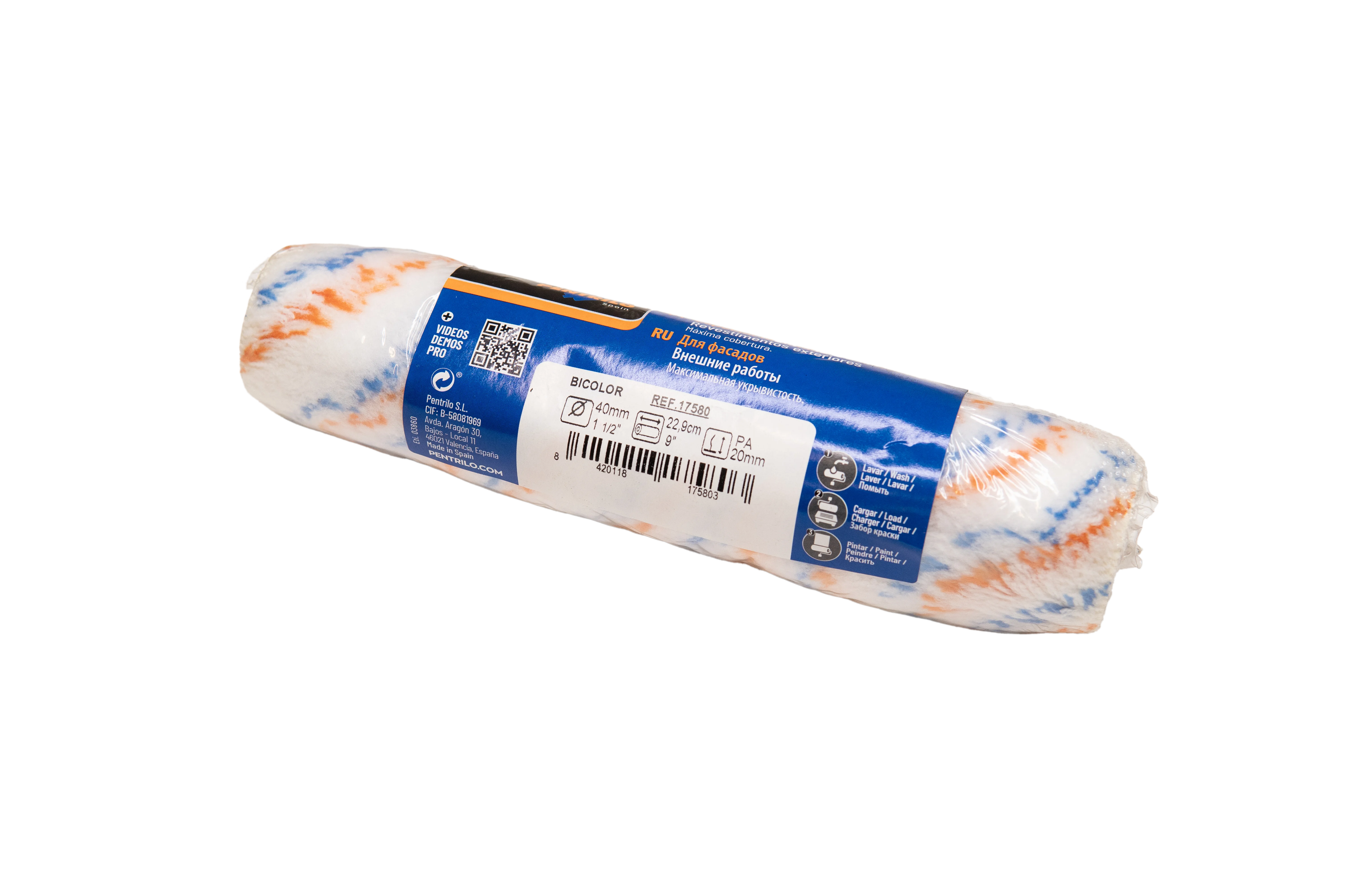 Decorazza - Валик PENTRILO Bicolor, Ecoblock, Polyamide, длинный ворс для фасадных работ - 1